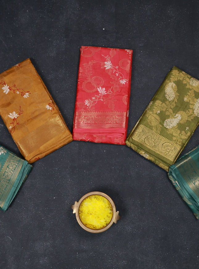 Multi Colour Semi Dola - Pack Of 5