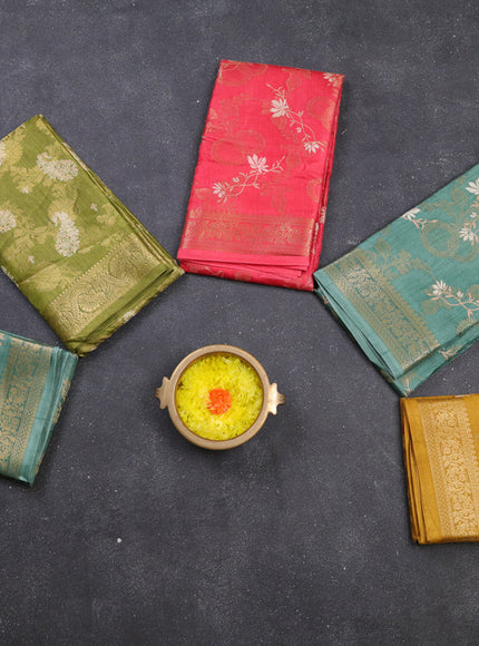 Multi Colour Semi Dola - Pack Of 5