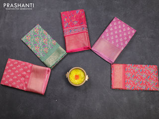 Multi Colour & Multi Design Semi Dola - Pack Of 5