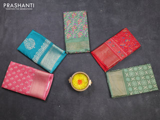 Multi Colour & Multi Design Semi Dola - Pack Of 5