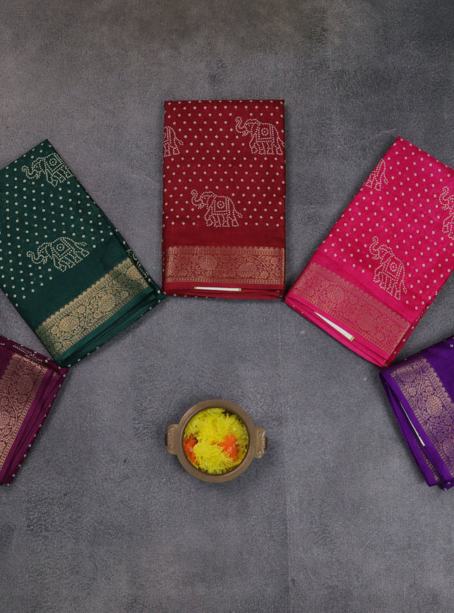 Multi Colour Semi Dola - Pack Of 5