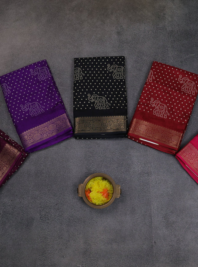 Multi Colour Semi Dola - Pack Of 5