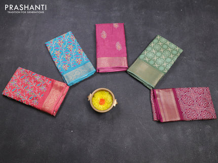 Multi Colour & Multi Design Semi Dola - Pack Of 5