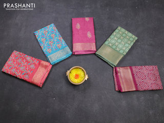 Multi Colour & Multi Design Semi Dola - Pack Of 5