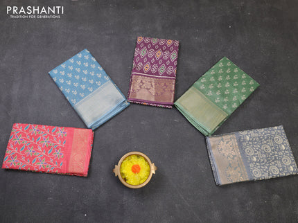 Multi Colour & Multi Design Semi Dola - Pack Of 5