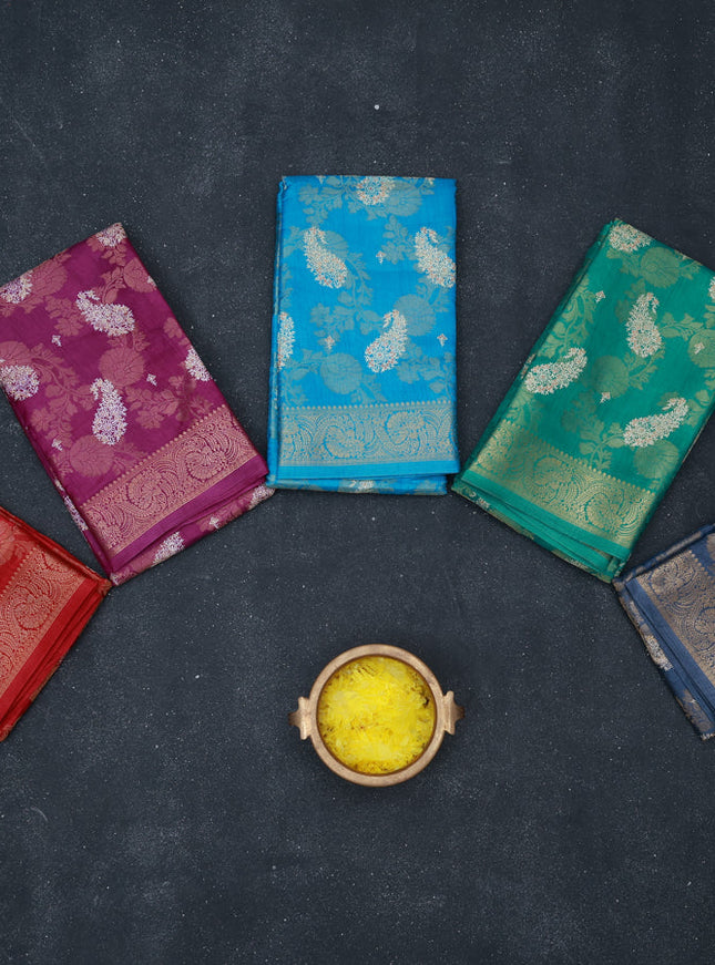 Multi Colour Semi Dola - Pack Of 5