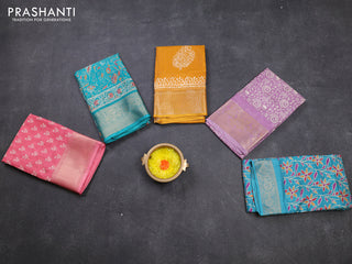 Multi Colour & Multi Design Semi Dola - Pack Of 5
