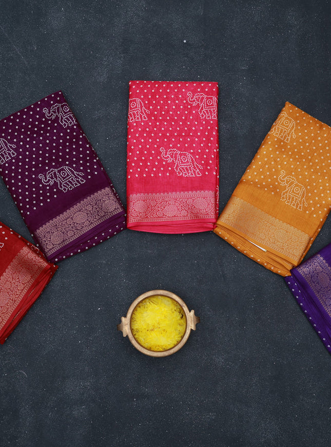 Multi Colour Semi Dola - Pack Of 5