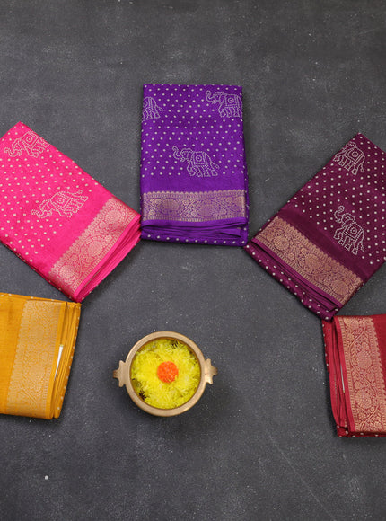 Multi Colour Semi Dola - Pack Of 5