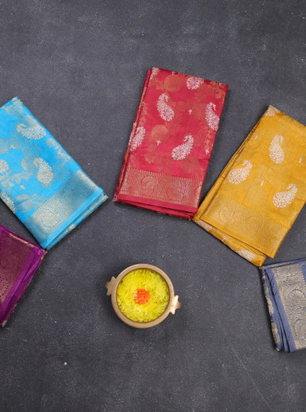 Multi Colour Semi Dola - Pack Of 5