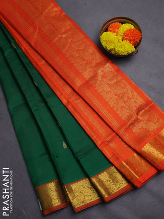 Green & Orange Gems Of Silk Cotton - Buttas