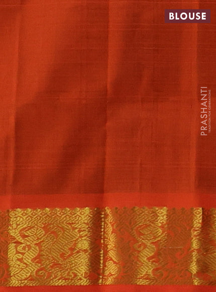 Green & Orange Gems Of Silk Cotton - Buttas