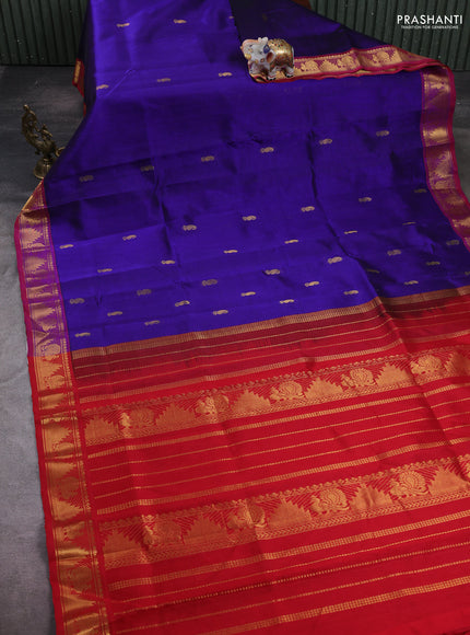 Violet & Maroon Gems Of Silk Cotton - Buttas