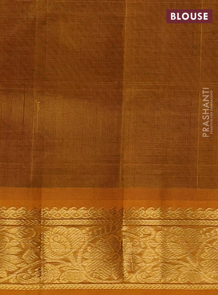 Purple & Mustard Yellow Gems Of Silk Cotton - Buttas