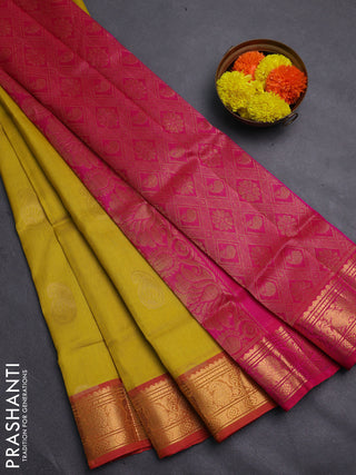 Yellow & Pink Gems Of Silk Cotton - Buttas