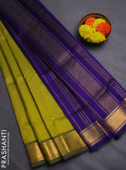 Green & Violet Gems Of Silk Cotton - Buttas