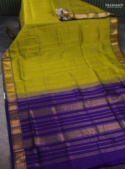Green & Violet Gems Of Silk Cotton - Buttas