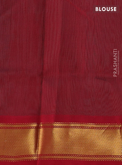 Teal Green & Maroon Gems Of Silk Cotton - Buttas
