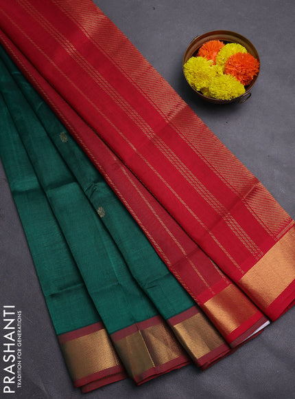 Green & Red Gems Of Silk Cotton - Buttas