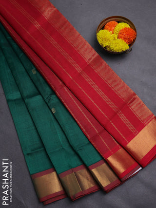 Green & Red Gems Of Silk Cotton - Buttas