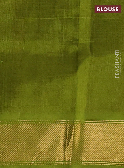 Maroon & Green Gems Of Silk Cotton - Buttas