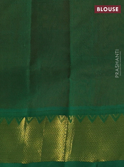 Orange & Green Gems Of Silk Cotton - Buttas