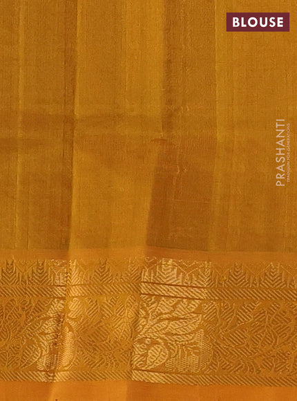 Maroon & Mustard Yellow Gems Of Silk Cotton - Checks