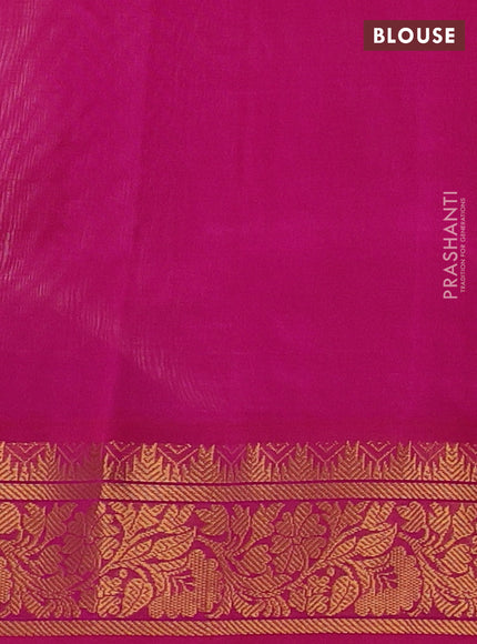 Cream & Pink Gems Of Silk Cotton - Checks