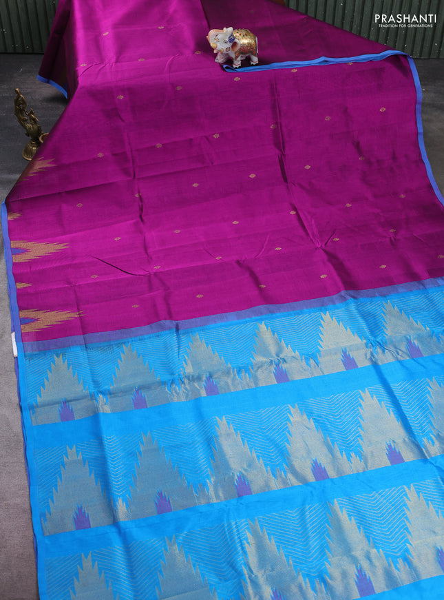 Purple & Cs Blue Gems Of Silk Cotton - Buttas