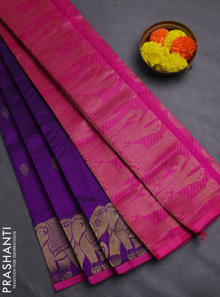 Purple & Pink Gems Of Silk Cotton - Buttas