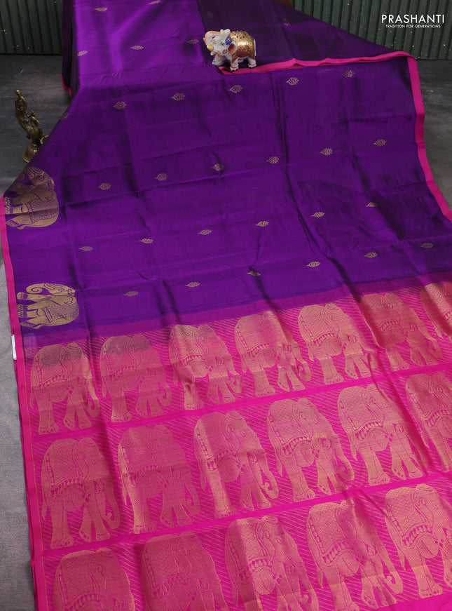 Purple & Pink Gems Of Silk Cotton - Buttas