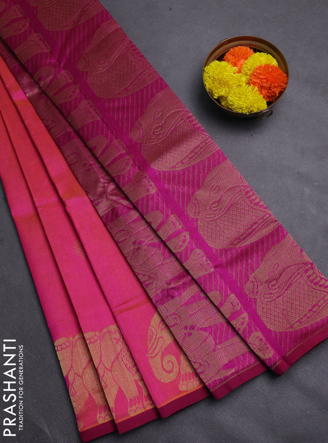 Pink & Magenta Pink Gems Of Silk Cotton - Buttas