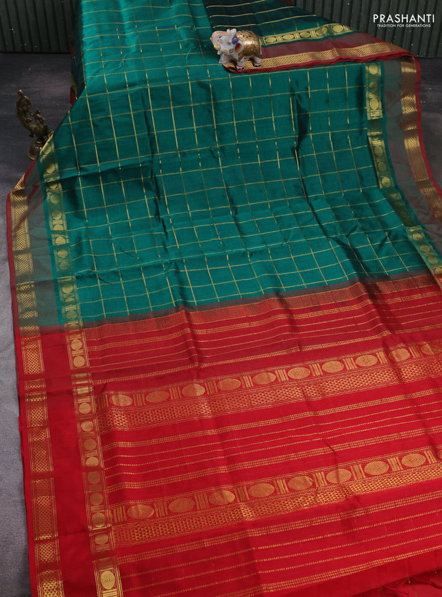 Green & Red Gems Of Silk Cotton - Buttas