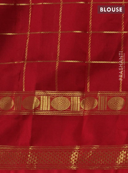 Jamun & Maroon Gems Of Silk Cotton - Checks