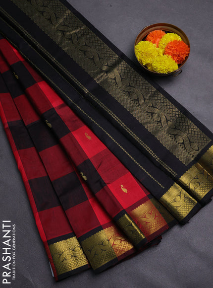 Red & Black Gems Of Silk Cotton - Palum Pazhamum