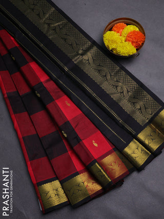 Red & Black Gems Of Silk Cotton - Palum Pazhamum