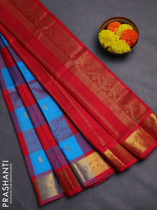 Cs Blue & Red Gems Of Silk Cotton - Palum Pazhamum
