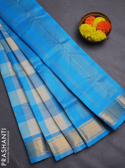 Off White & Cs Blue Gems Of Silk Cotton - Palum Pazhamum