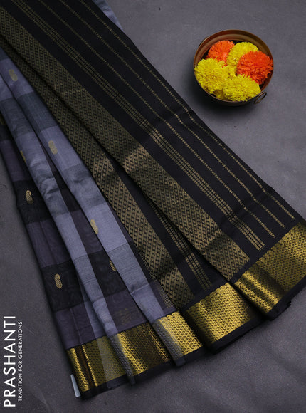 Grey & Black Gems Of Silk Cotton - Palum Pazhamum