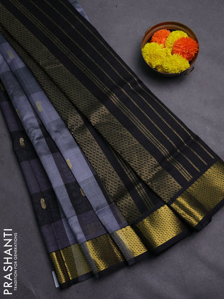 Grey & Black Gems Of Silk Cotton - Palum Pazhamum