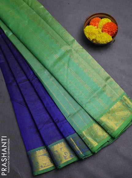Blue & Green Gems Of Silk Cotton - Vairaosi