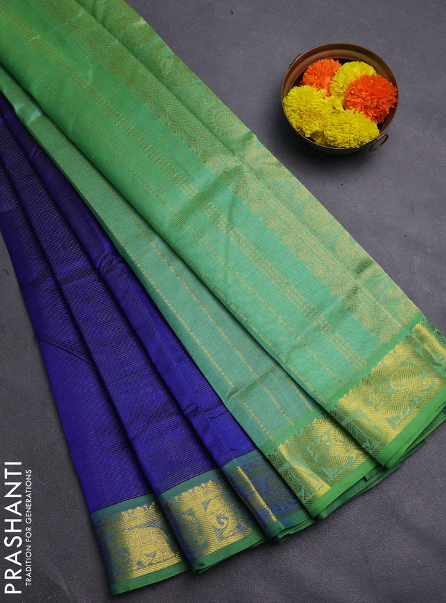 Blue & Green Gems Of Silk Cotton - Vairaosi