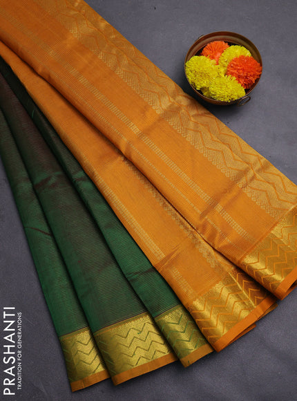 Green & Mustard Yellow Gems Of Silk Cotton - Vairaosi