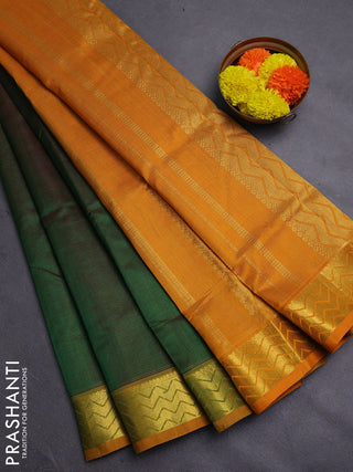 Green & Mustard Yellow Gems Of Silk Cotton - Vairaosi