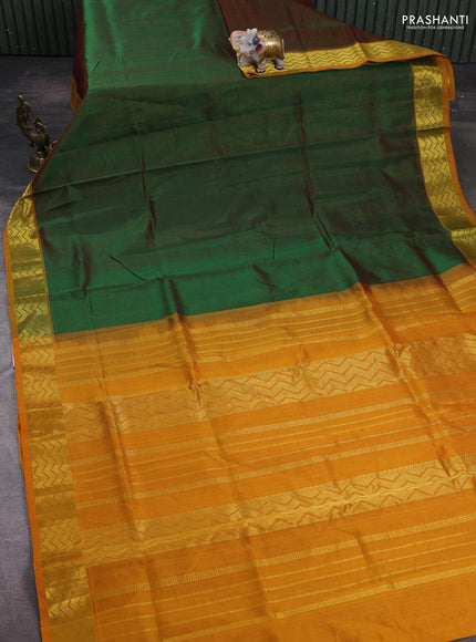 Green & Mustard Yellow Gems Of Silk Cotton - Vairaosi