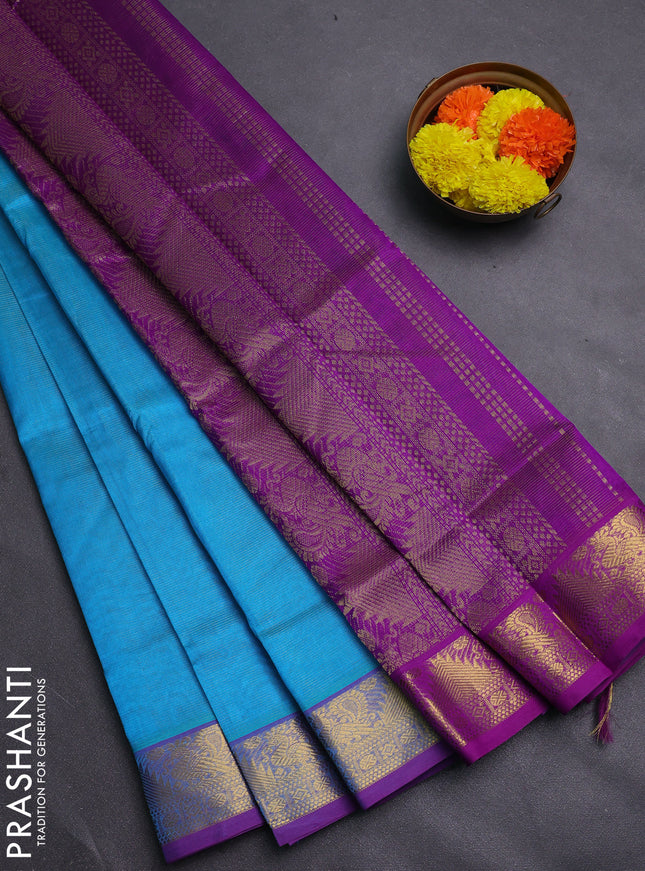 Cs Blue & Purple Gems Of Silk Cotton - Vairaosi