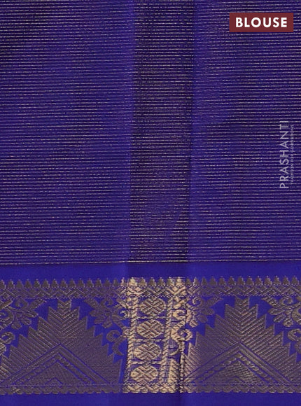 Bottle Green & Blue Gems Of Silk Cotton - Vairaosi