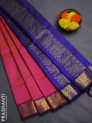 Pink & Blue Gems Of Silk Cotton - Vairaosi