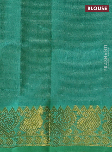 Maroon & Teal Green Gems Of Silk Cotton - Vairaosi