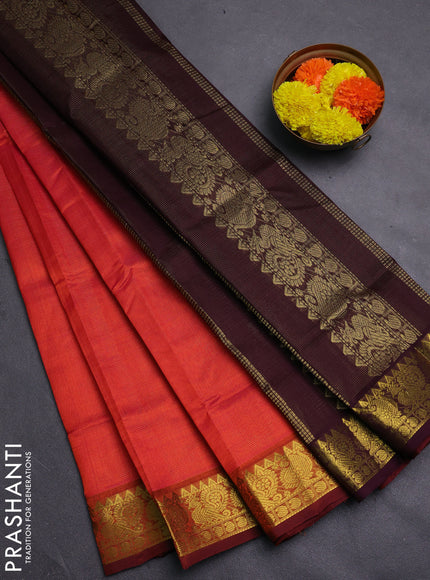 Red & Maroon Gems Of Silk Cotton - Vairaosi